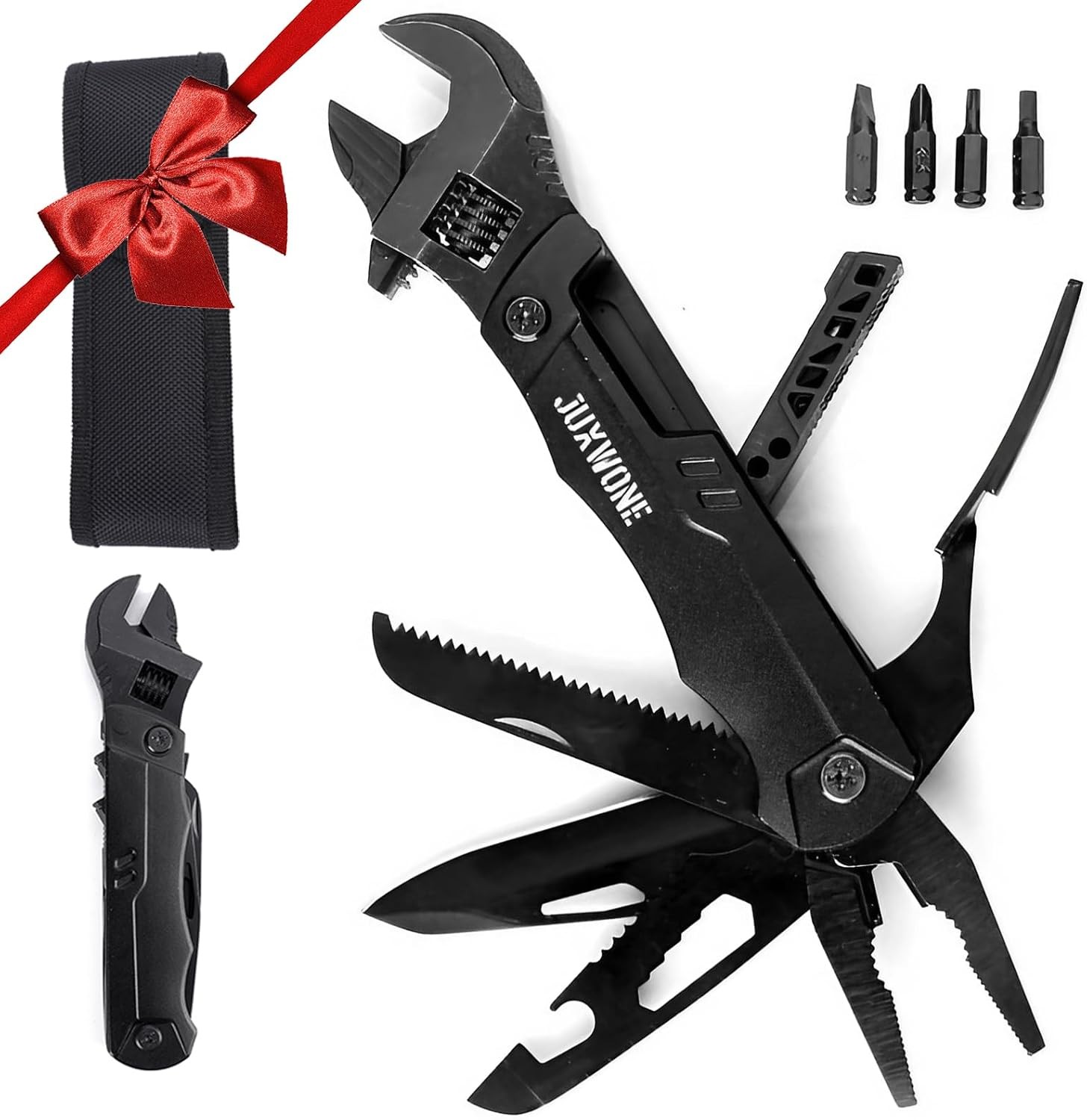 19-in-1 Multitool Wrench – Stainless Steel Adjustable Wrench W/ Pliers Knife