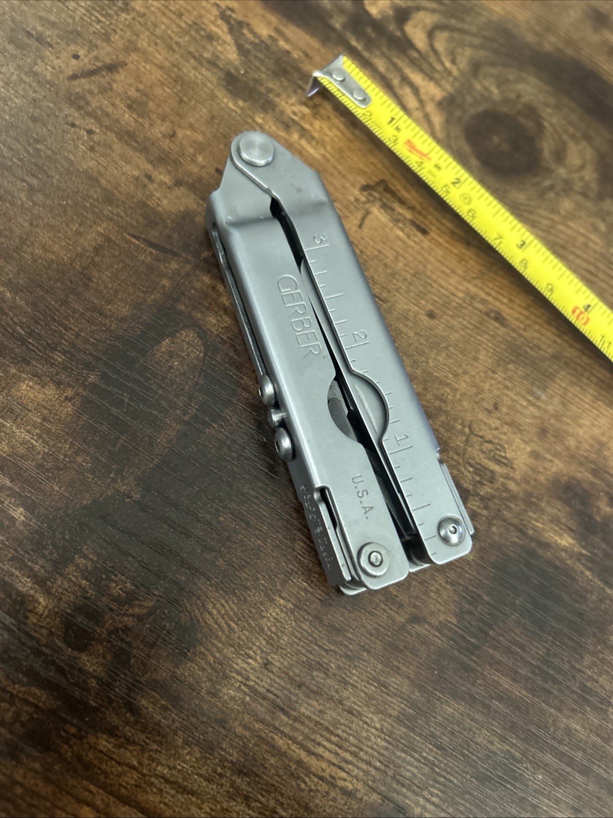 Gerber Stainless Steel Multi-Tool 7-in-1 Pliers Knife File Can Opener Ruler