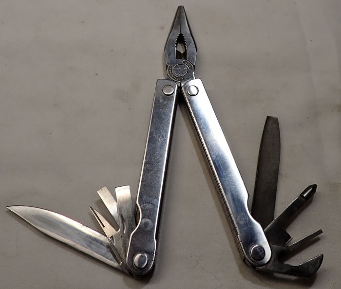Leatherman PST, Original with leather Sheath & Rare Tool Adapter Kit