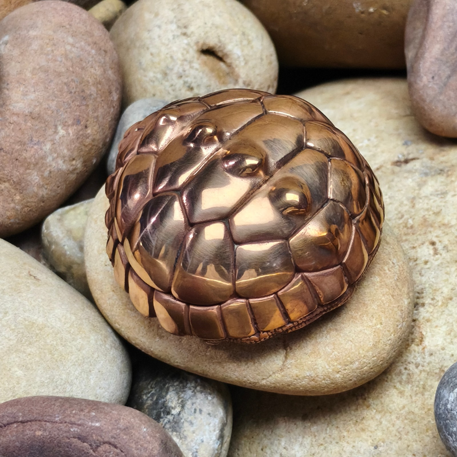 Purple copper map turtle Tortoise Graptemys handcraft animal reptile statue