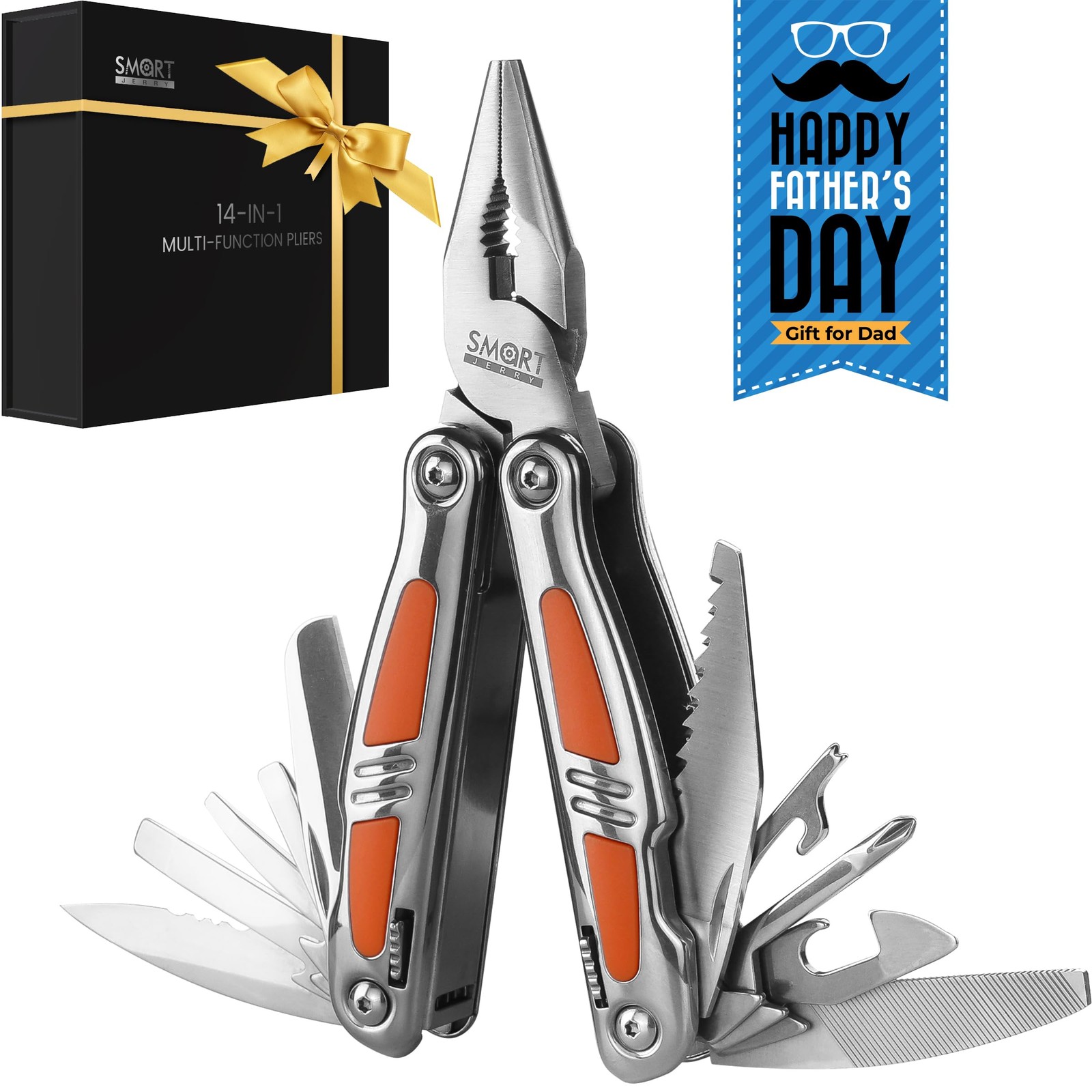 14in1 Multitool Pliers, Premium Gift Box Packaging, Ideal Gift for Dad
