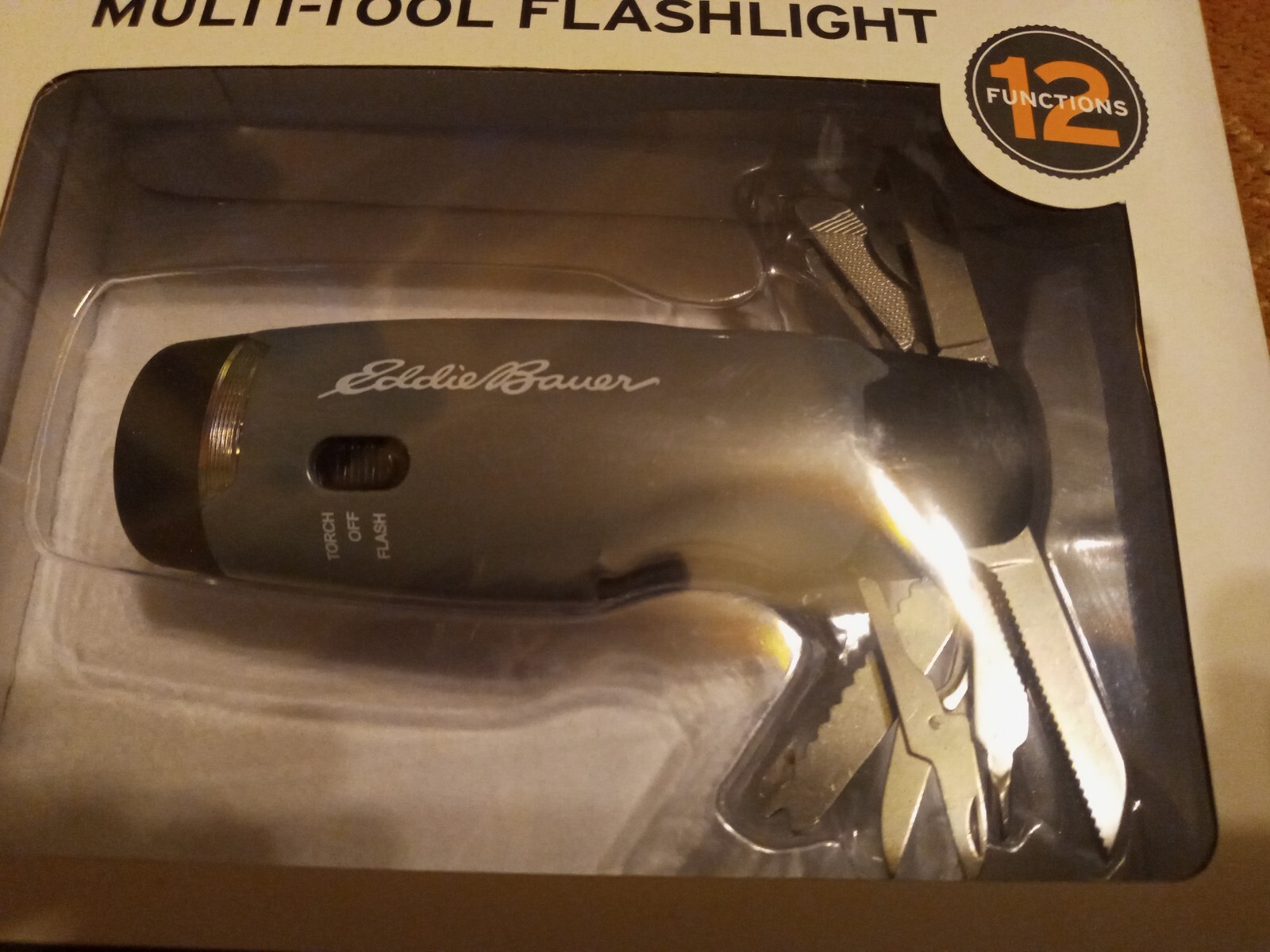 Eddie Bauer Multi-tool Flashlight Multi-purpose 2 Mode Light 12 Functions 5 LEDS