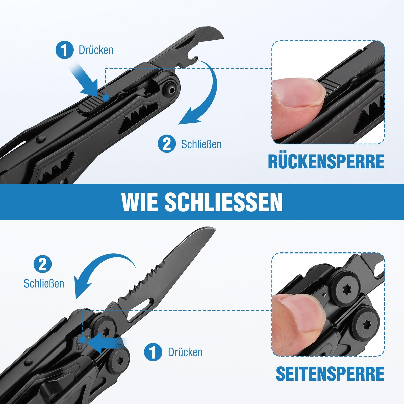 Multifunction Pliers 19in1, Multitool with Glass Breaker and Fire Starter, Foldable…