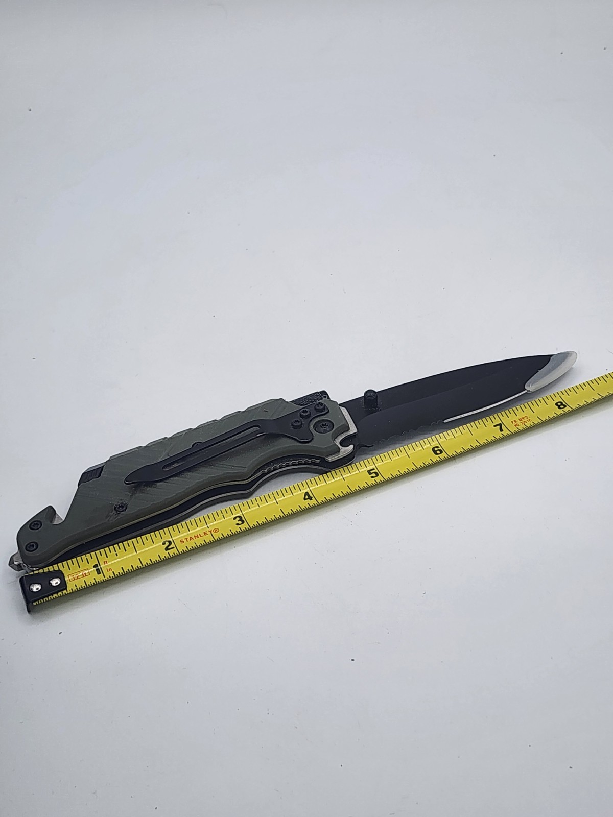 Ozark Trail 6 In 1 Multi Tool Lock Blade Knife Cord Cutter Bottle Opener
