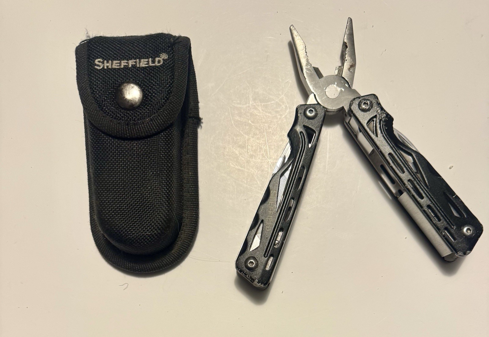 SHEFFIELD Stainless Steel 12-in-1 Multi-Tool w/ Nylon Belt Pouch 15% OFF