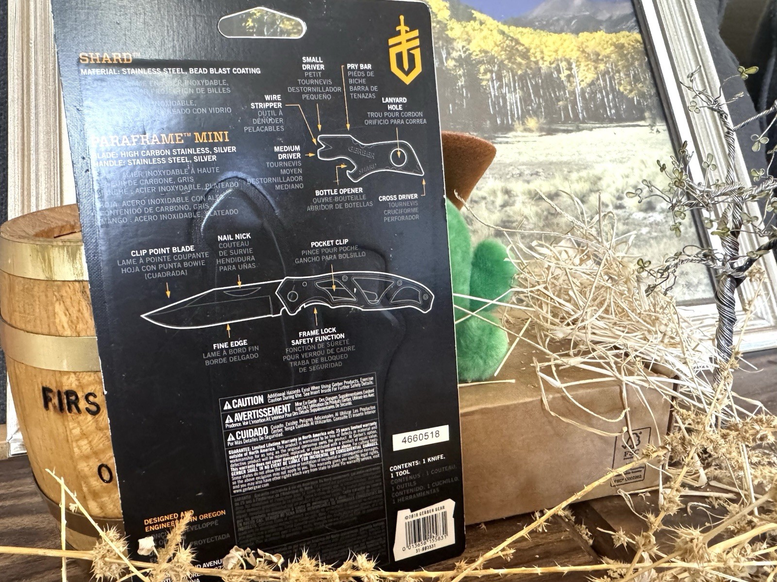 GERBER Paraframe Mini Clip Folding Knife w Shard Multi-Tool Combo Pack NIB NEW