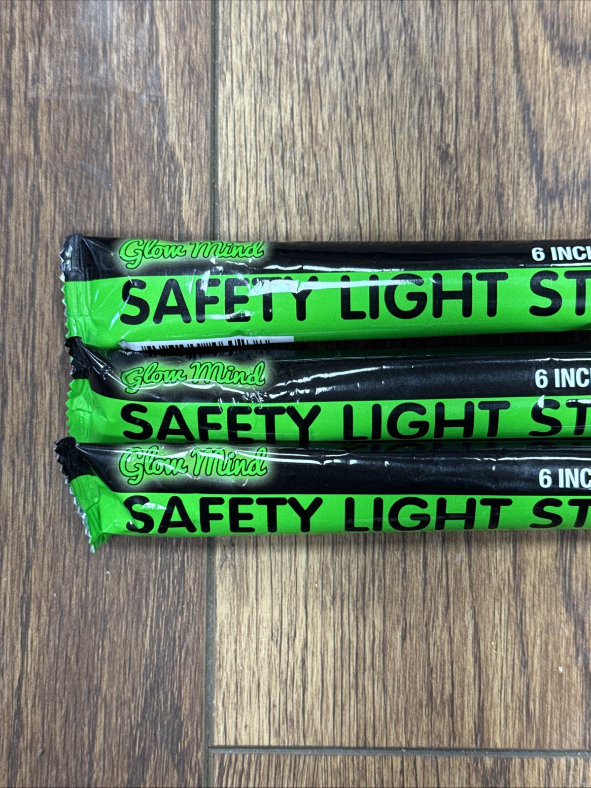 3 GLOW MIND GREEN Safety SOS Light Sticks 6in 12HR+ Non Toxic FREE SHIPPING