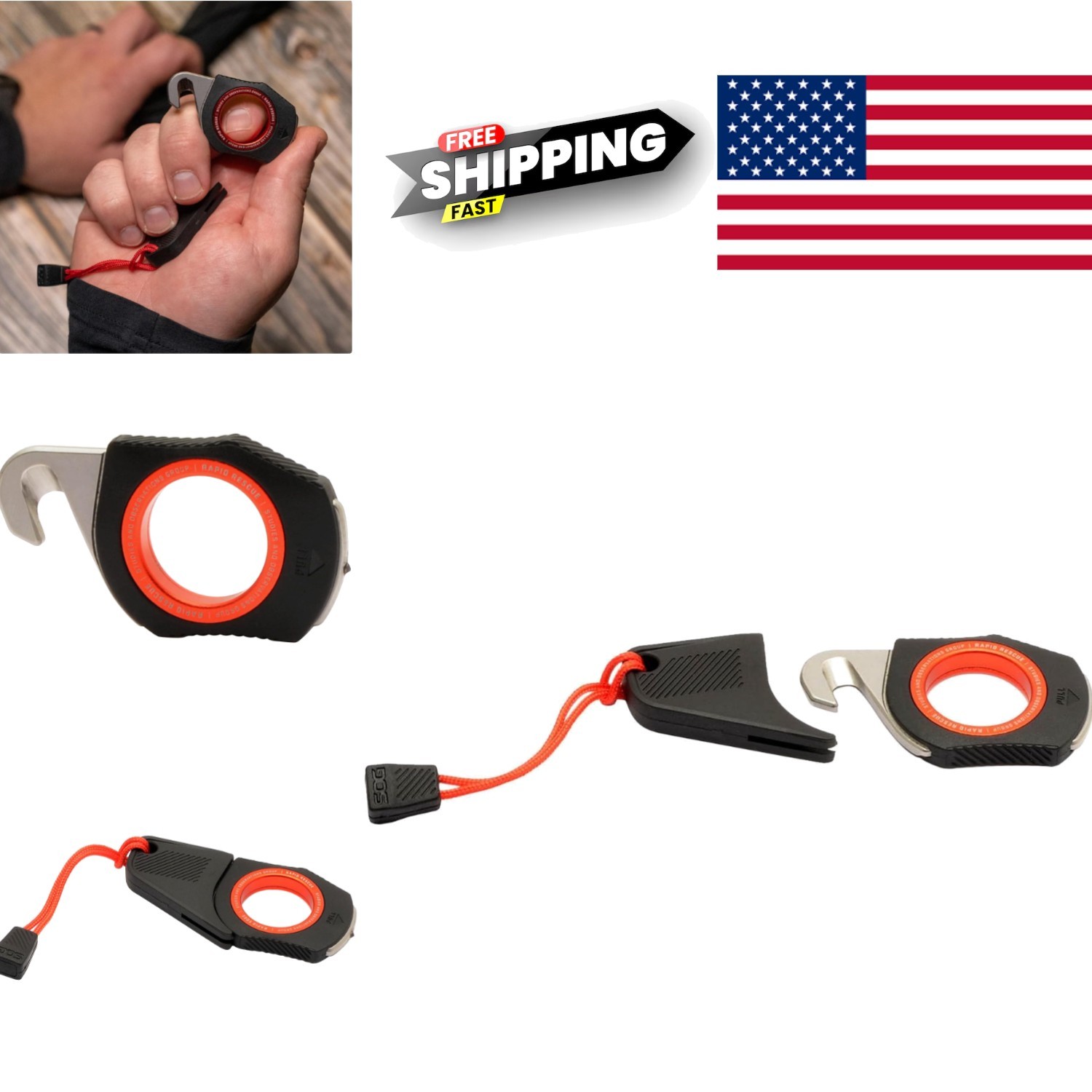 Durable Multi Tool with Seatbelt Cutter and Glass Breaker for Emergencies