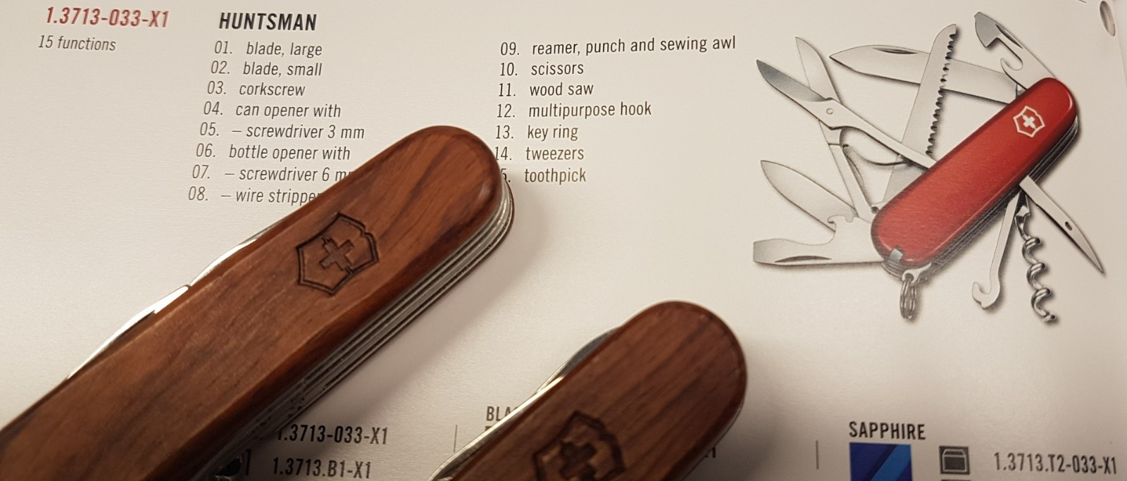 Victorinox Swiss Army Knife HUNTSMAN Walnut WOOD NEW old stock NO box