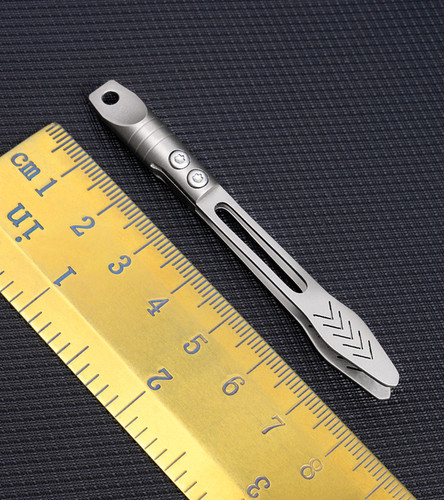Outdoor Mini Titanium Alloy Keychain Tweezers Pry Bar EDC Portable Clamping Tool