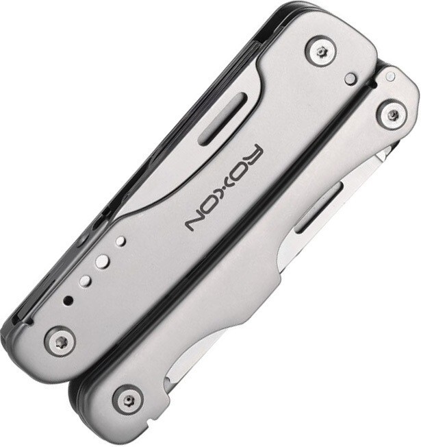 ROXON Flash Elite Multitool Many Integrated Tools Stainless Handles Belt Sheath