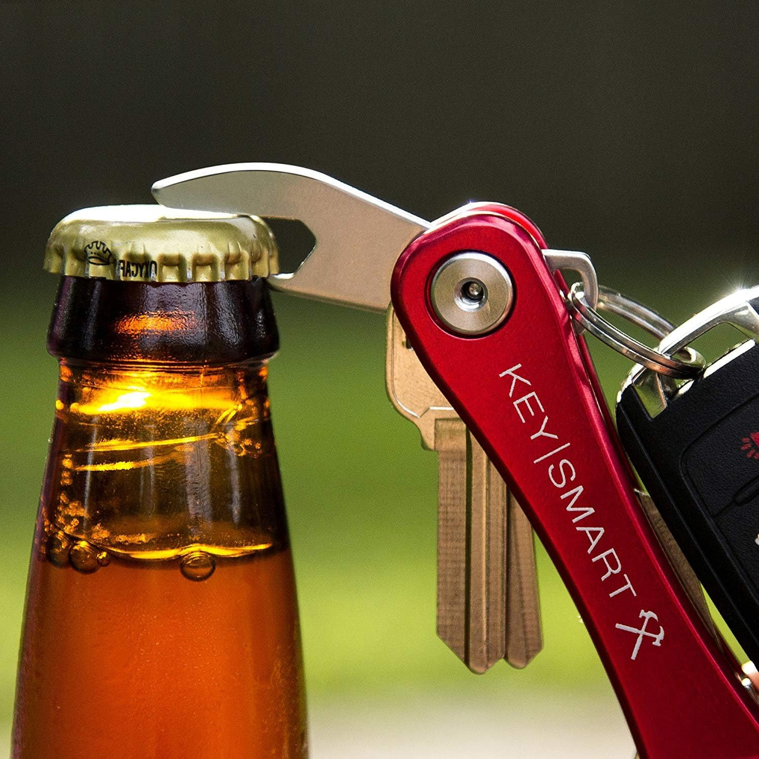 Keysmart Rugged – Multitool Key Holder for Keychain W/Bottle Opener and Pocket C