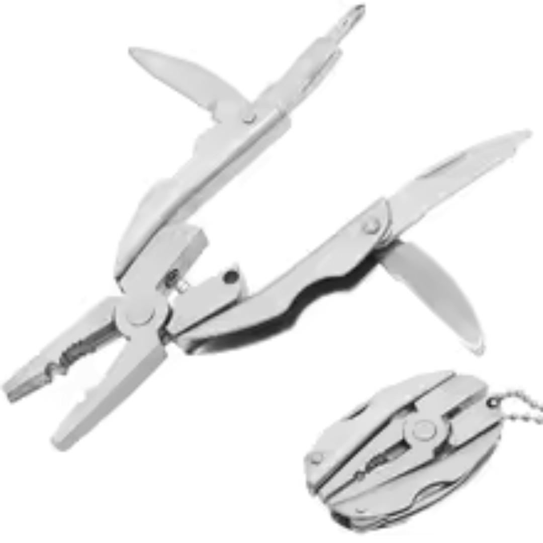 Portable Multi Tool Pliers Stainless Steel Keychain Screwdriver Kit