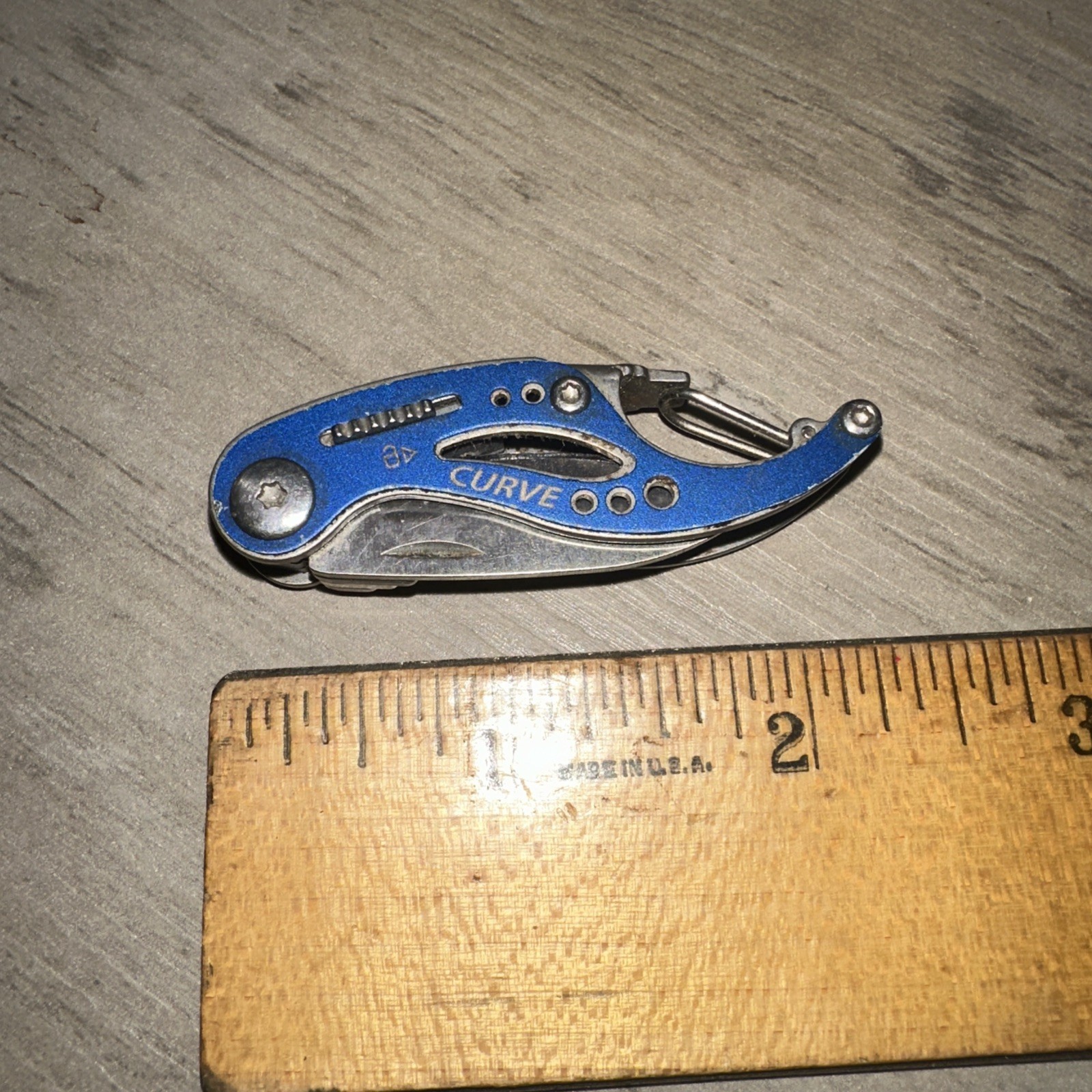 Gerber Curve Knife/Multi-Tool, Lockback, 6 Tools Blue Used