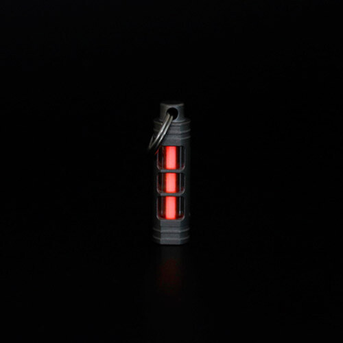 Titanium luminous Tube Pendants Paracord Beads Key Ring Necklace Pendants