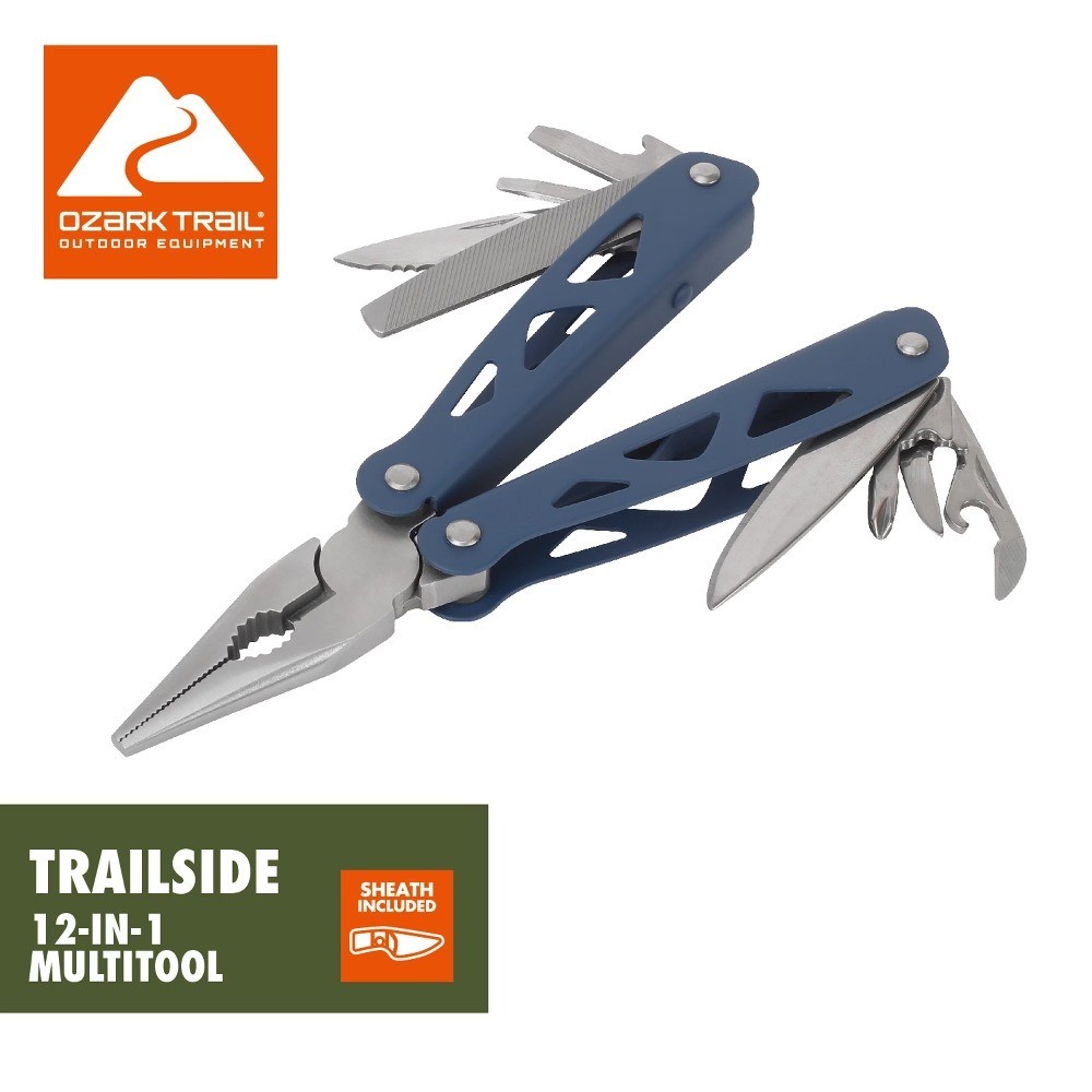 12-in-1 Multitool with Pliers Knife Screwdrivers for Camping Hiking Outdoor