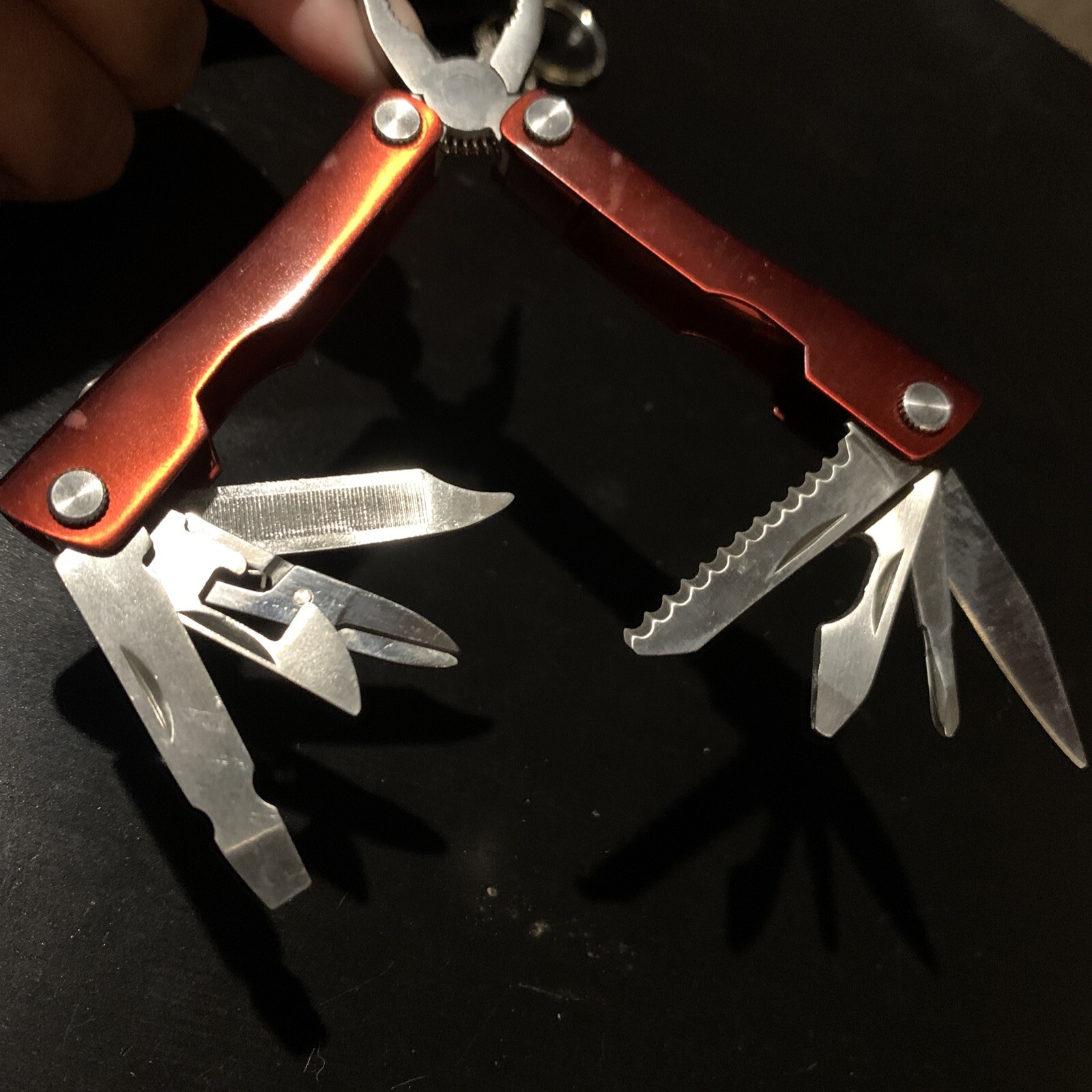 Vintage Micro Extreme Pro Series Multi-tool Red Stainless Steel Titanium Tool