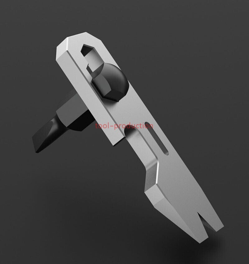 EDC Mini Titanium Alloy Pry Bar Crowbar Bottle Opener Keychain Multi Tool A+++++