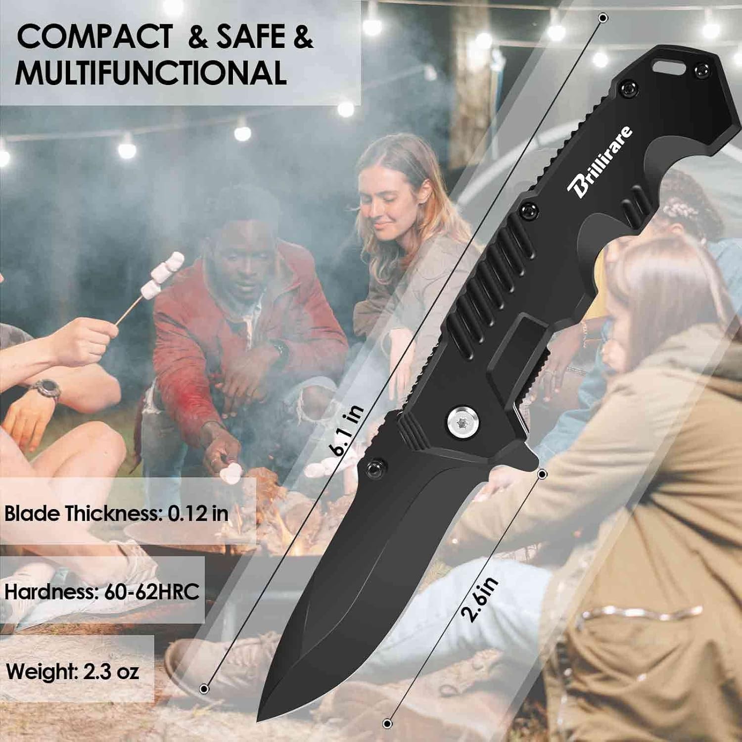 Pocket Knife, Folding Tactical Knives Blade 2.6in, Foldable Survival Small Knife