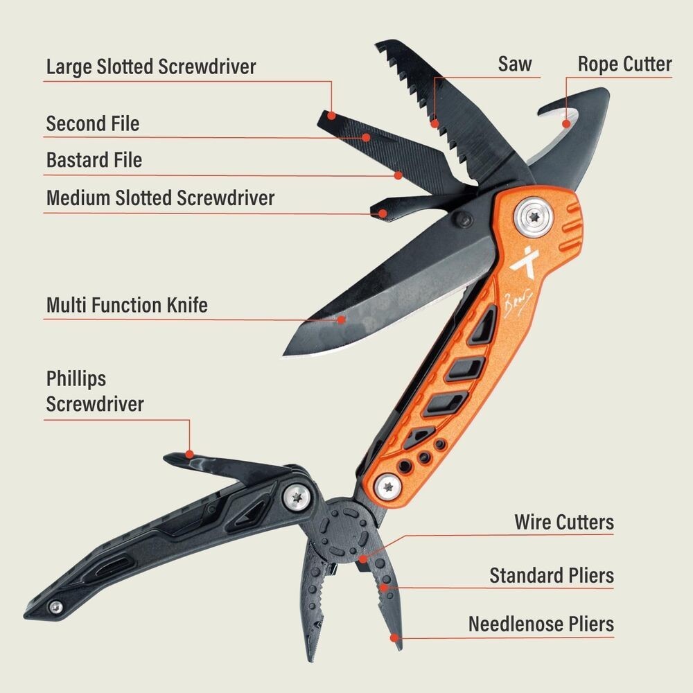 Bear Grylls® Multi Utility Tool 82195 with belt pouch