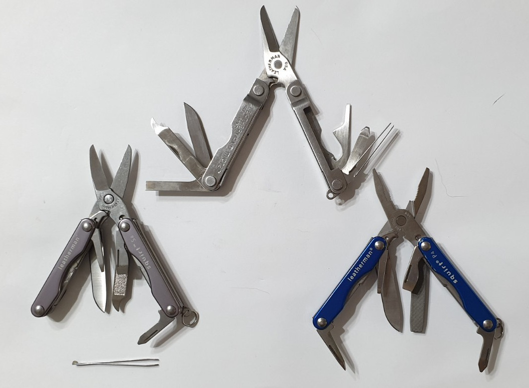 🔥🔥 3X Leatherman Squirt P4 S4 Micra Multi Tool Collectable Keychain Rare Set