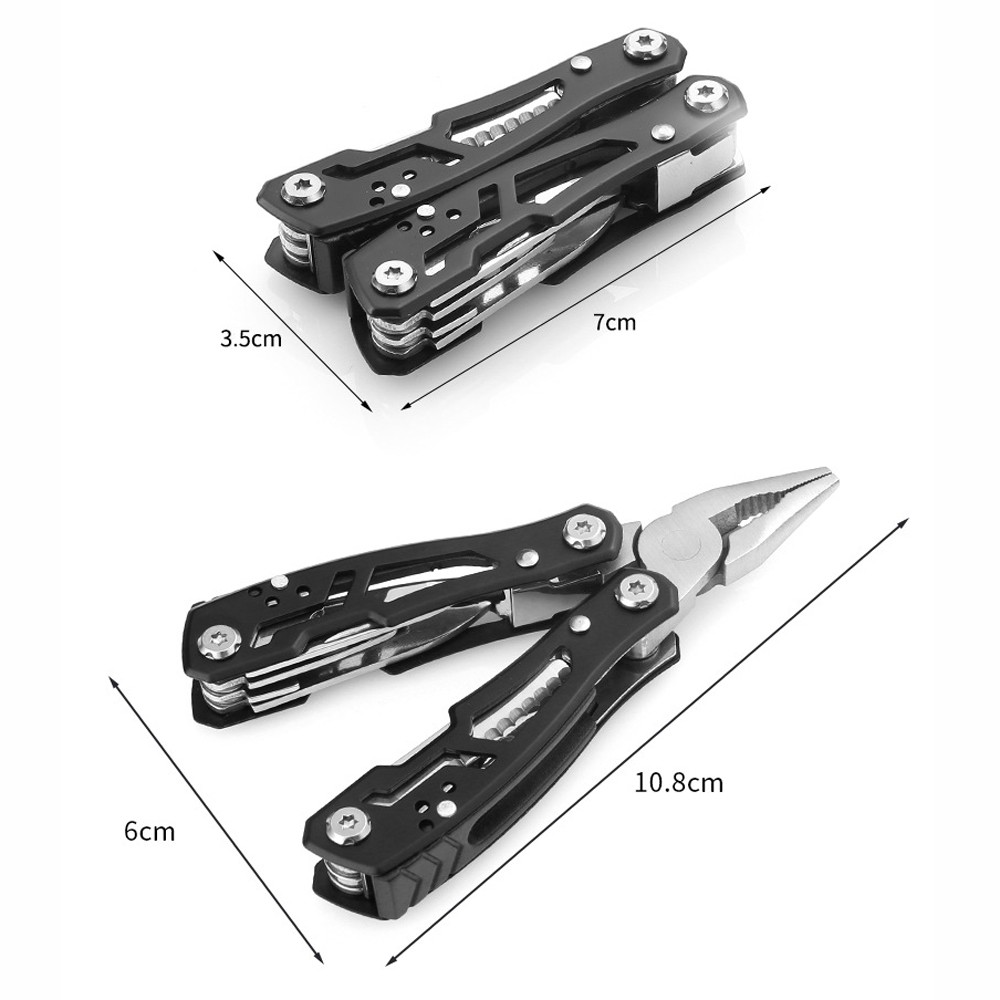 14 In 1 Pliers Mini Multitool Rugged Practical Portable Pocket Camping Tool US