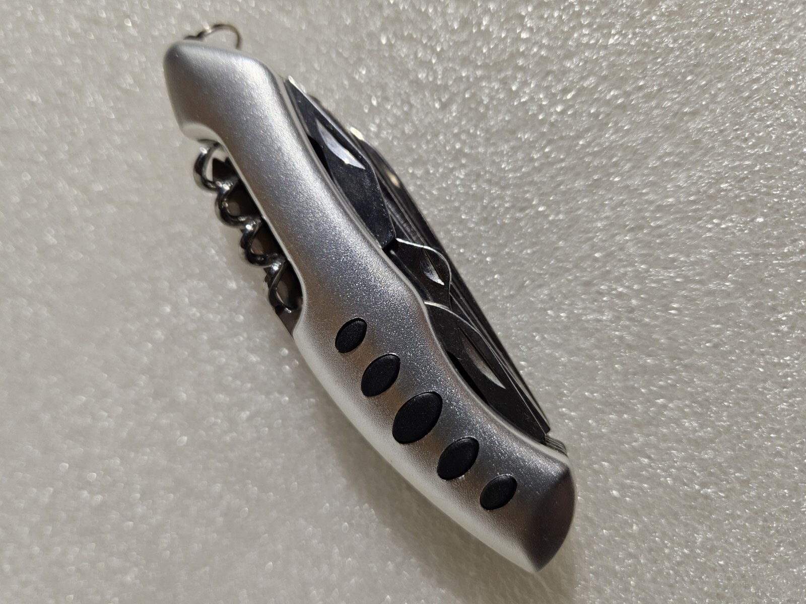 American Mint Multi Tool Scissors Cork Screw File Saw Plain Edge Folding Knife