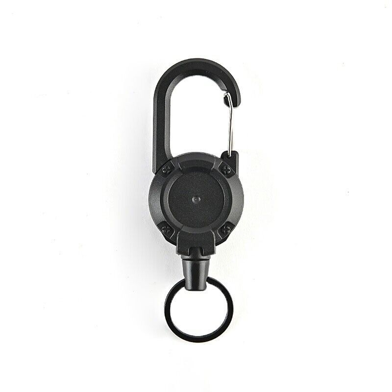 Outdoor High Rebound Telescopic Key Chain Ring Buckle Anti-theft Steel EDC Tool