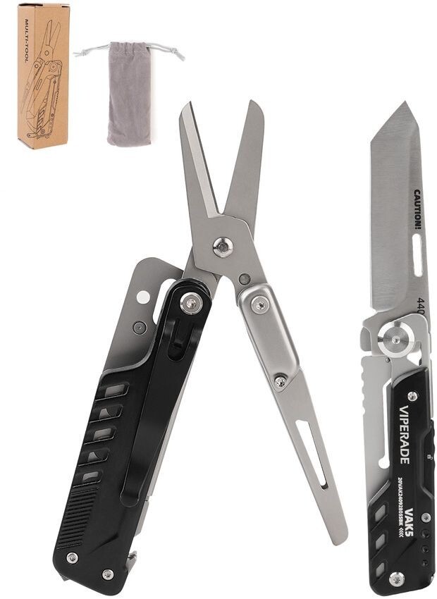Viperade VAK5 Multi Function Knife Blade Scissors Clip Glassbreaker Screwdrivers