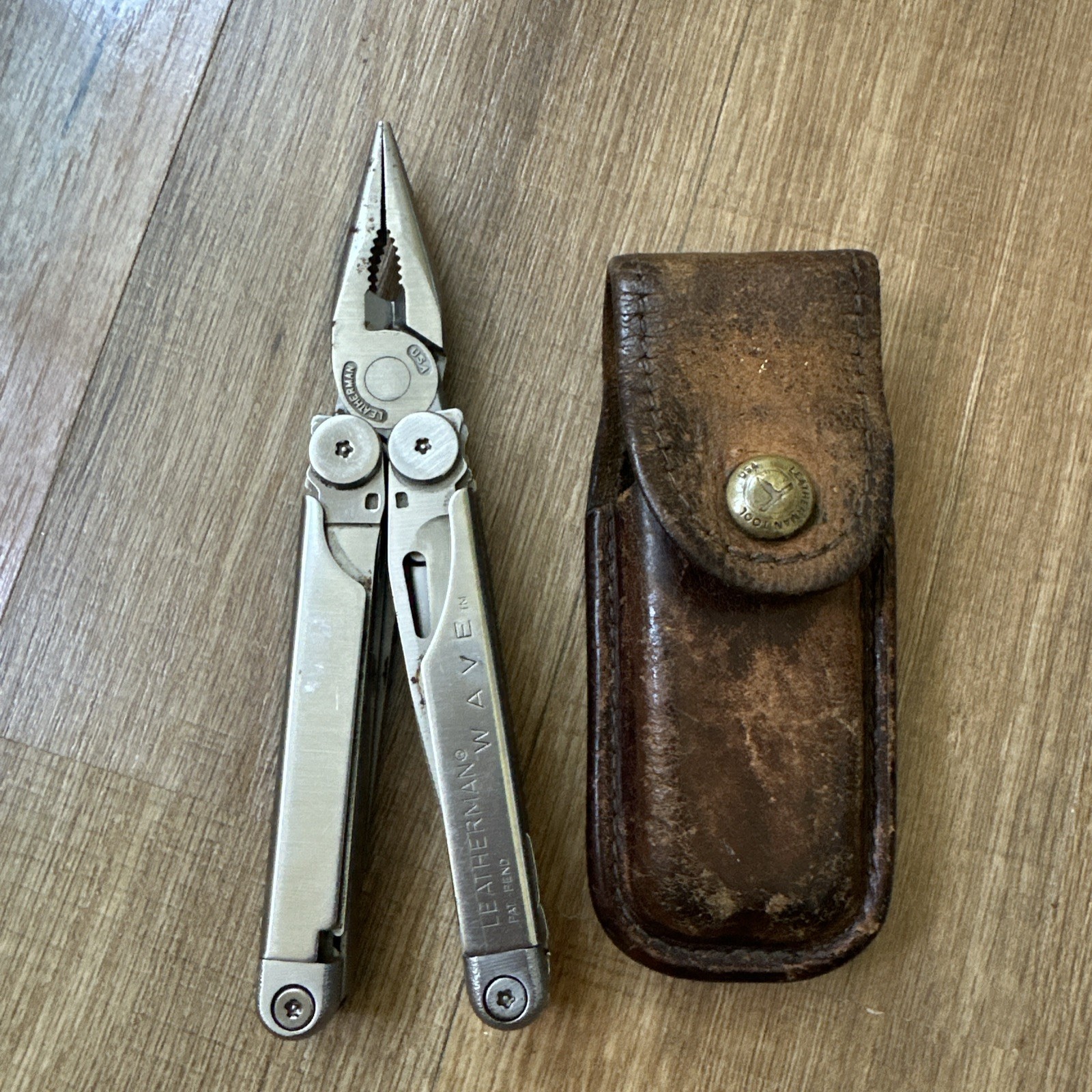 Leatherman Wave Pocket Survival Multi Tool Set Toolkit Leather Sheath Original