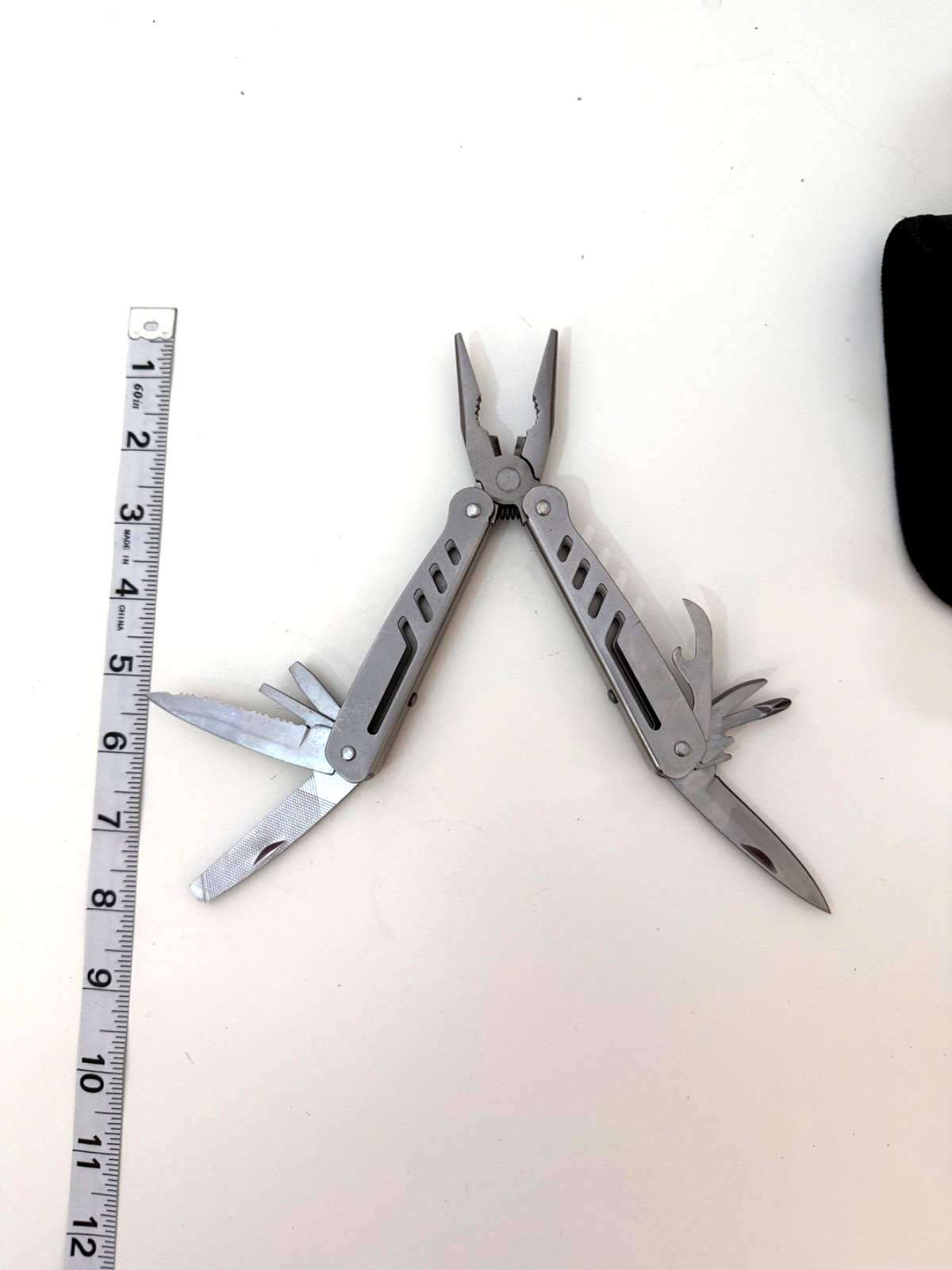 Ozark Trail Multi Tool Pliers Stainless Steel Folding Knife + Nylon Sheath Camp