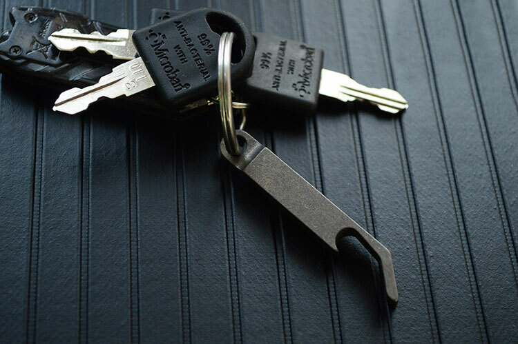 Large Size Titanium Alloy Bottle Opener Keychain Pendant Multi EDC with Key Ring