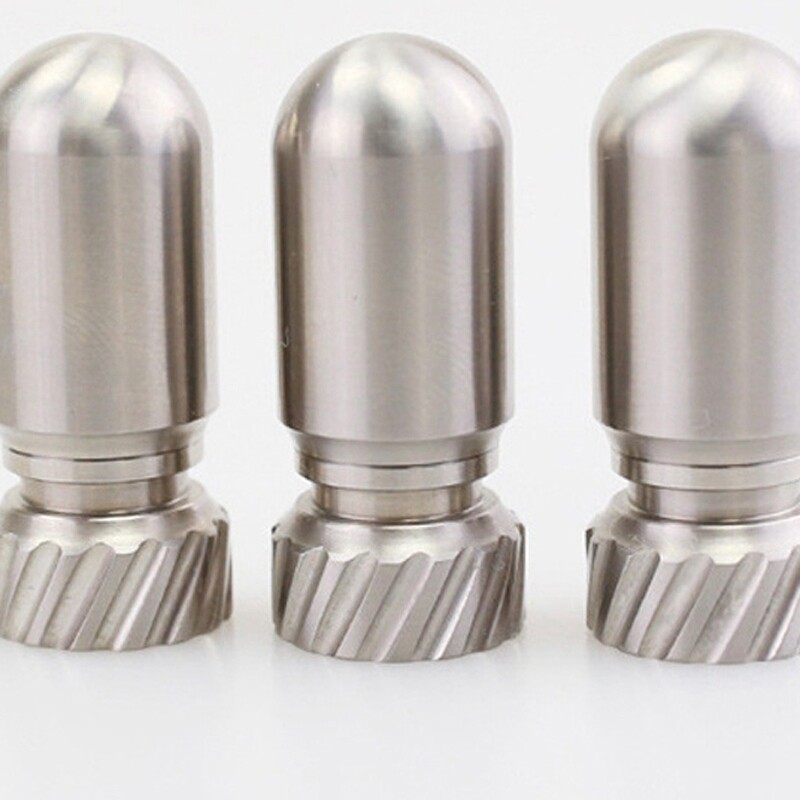 Titanium Ti CNC Torpedo Type Portable Waterproof Pill Case Key Container EDC Box