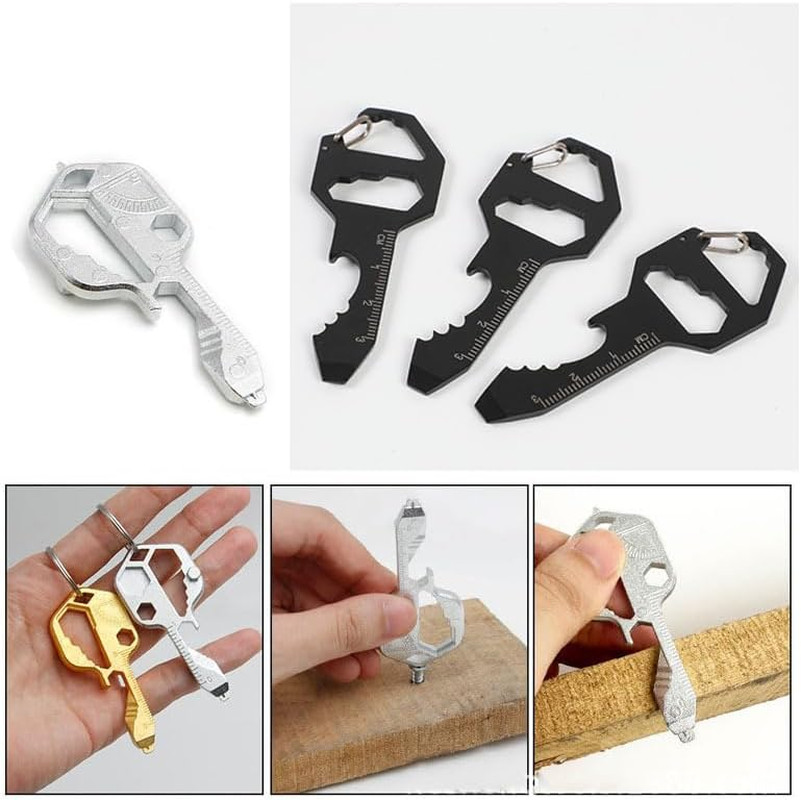 3 Pack Keychain Multitool Mini EDC Multitool Small Pocket Multi Tool Pry Bar Bot