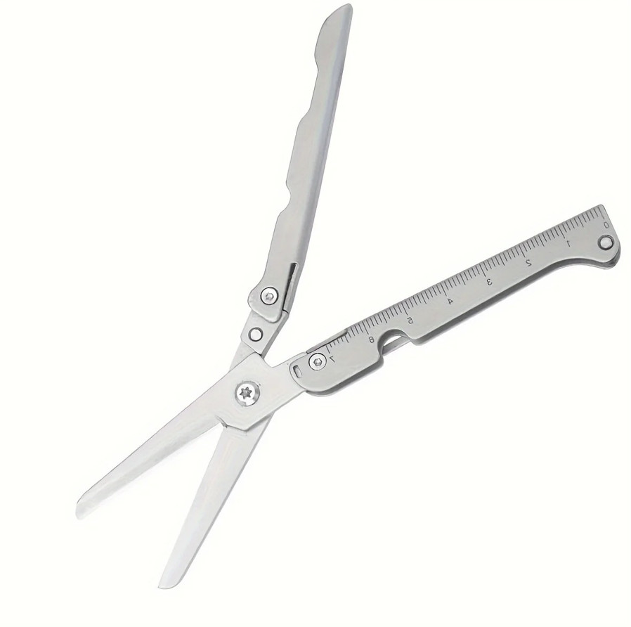 1pc Folding Stainless Steel Outdoor Scissors Portable Survival Tool – NEW