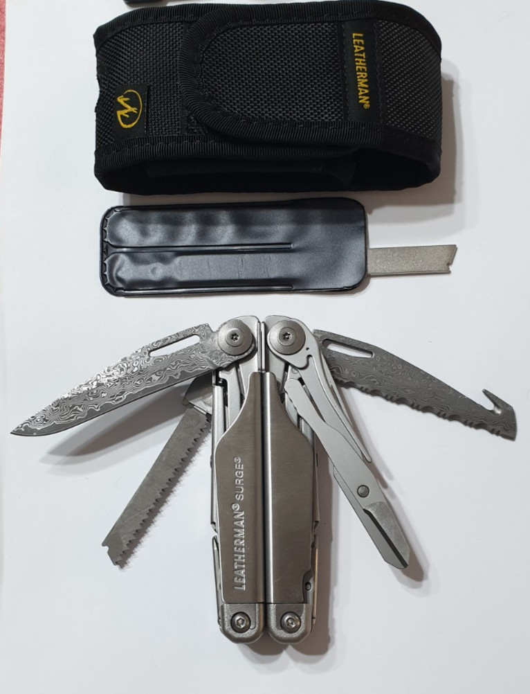 🔥🔥 Leatherman Surge Damascus Blades Rare Mint Multi Tool Rare