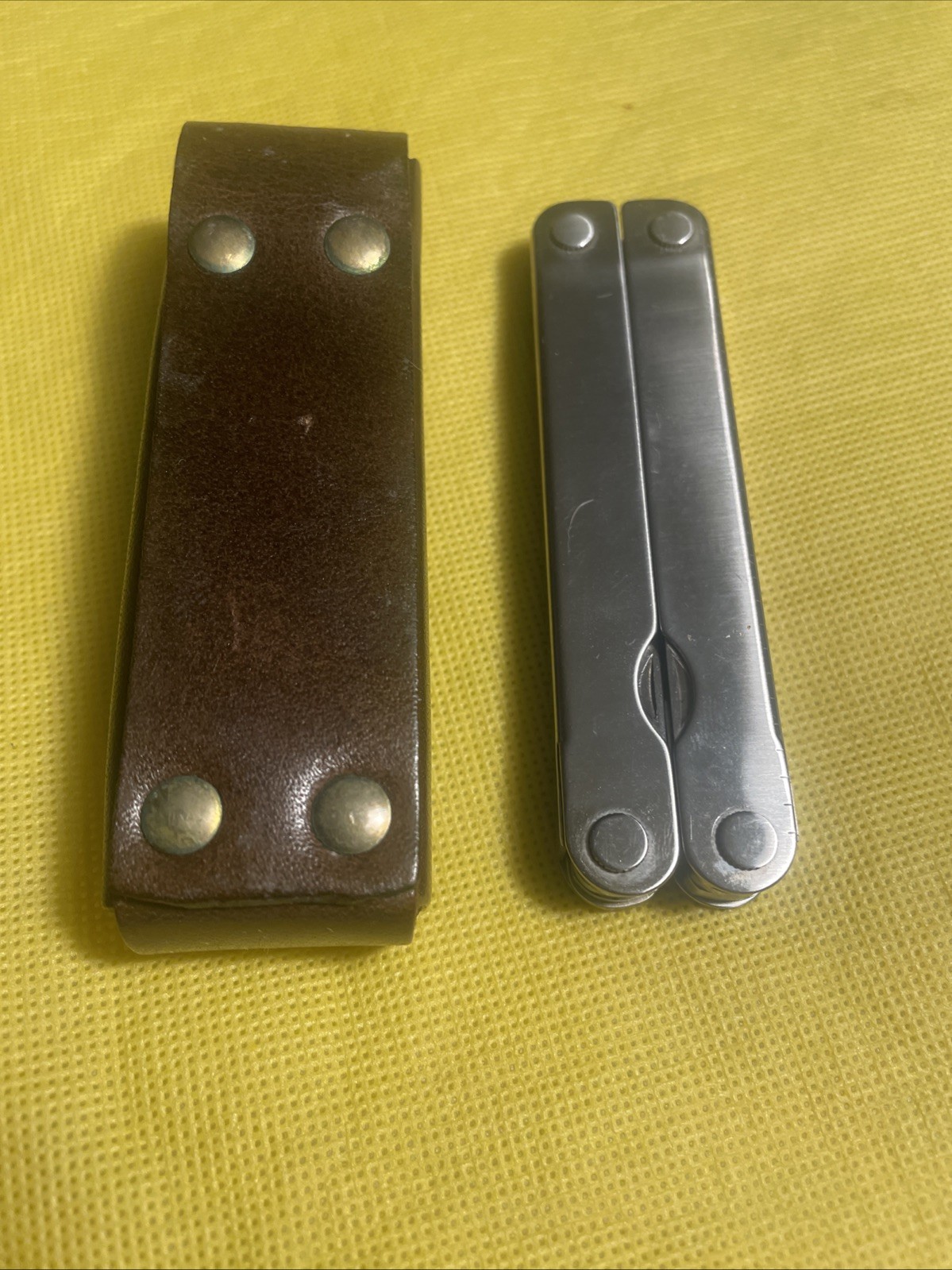 Vintage Genuine Original Leatherman Multitool Brown Leather Sheath Portland OR