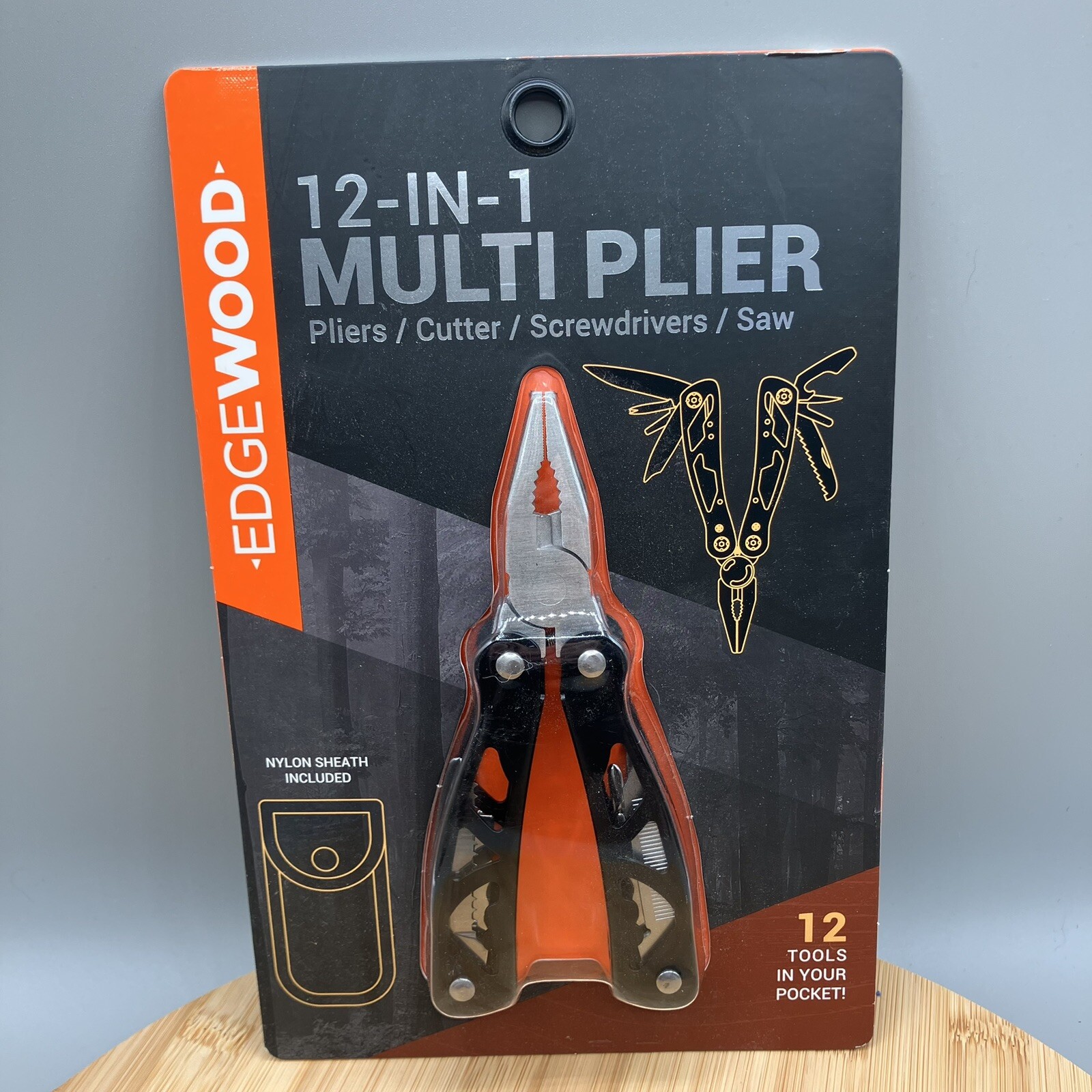 Edgewood 12-IN-1 Multi Plier Multi-Tool- Brand New Pilers Cutter Nylon Pouch