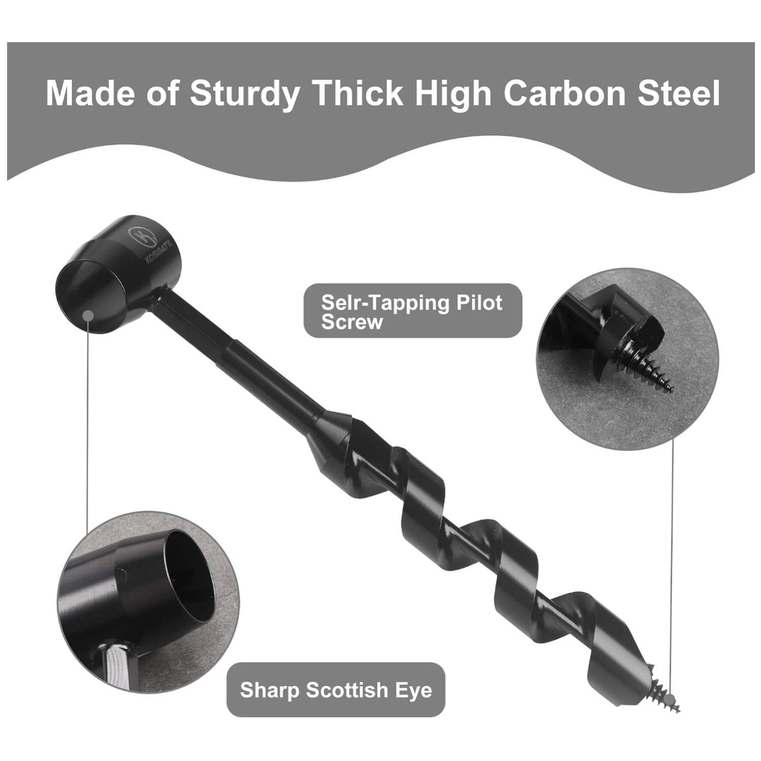 Durable Auger Wrench for Precision Drilling – Leather Case