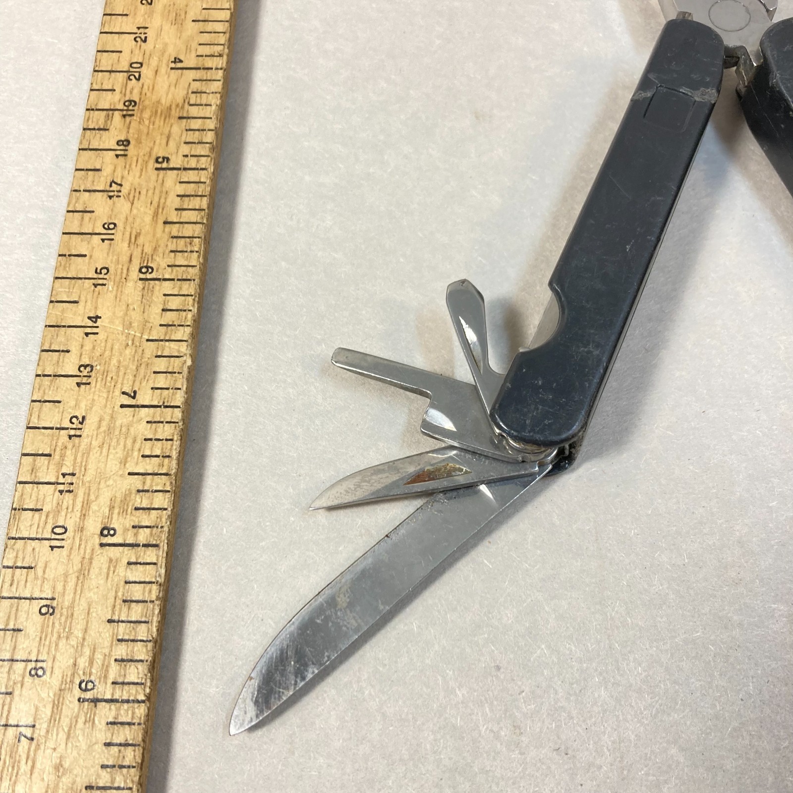Folding Multi Tool 9 Functions w/ Knife Pliers Screwdrivers