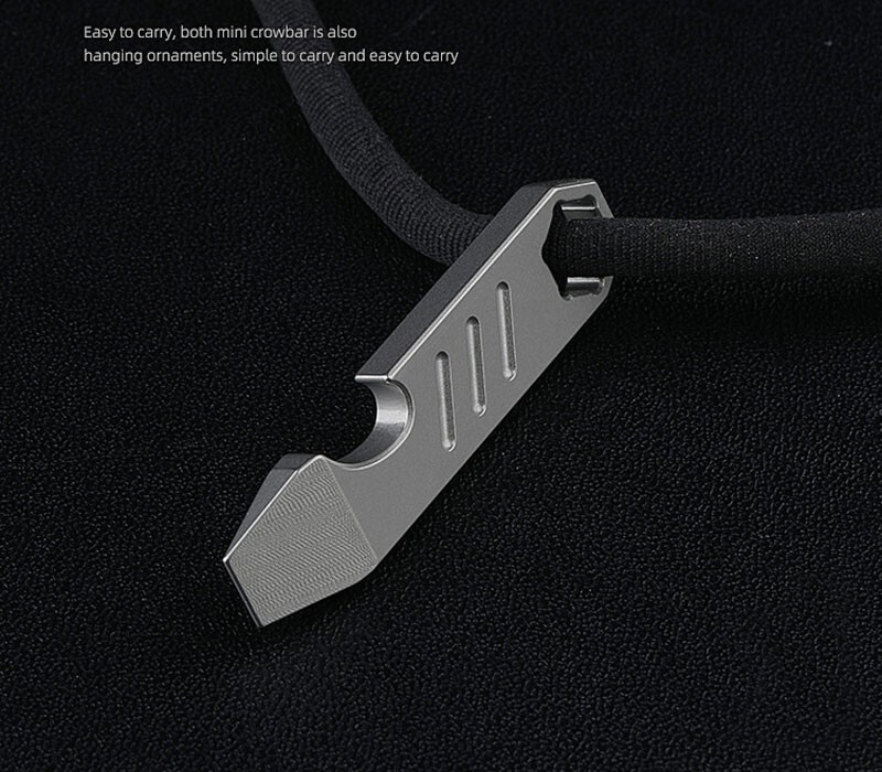 Hot Mini Titanium Alloy Keychain Multi Tools Pry Bar EDC Crowbar Bottle Opener
