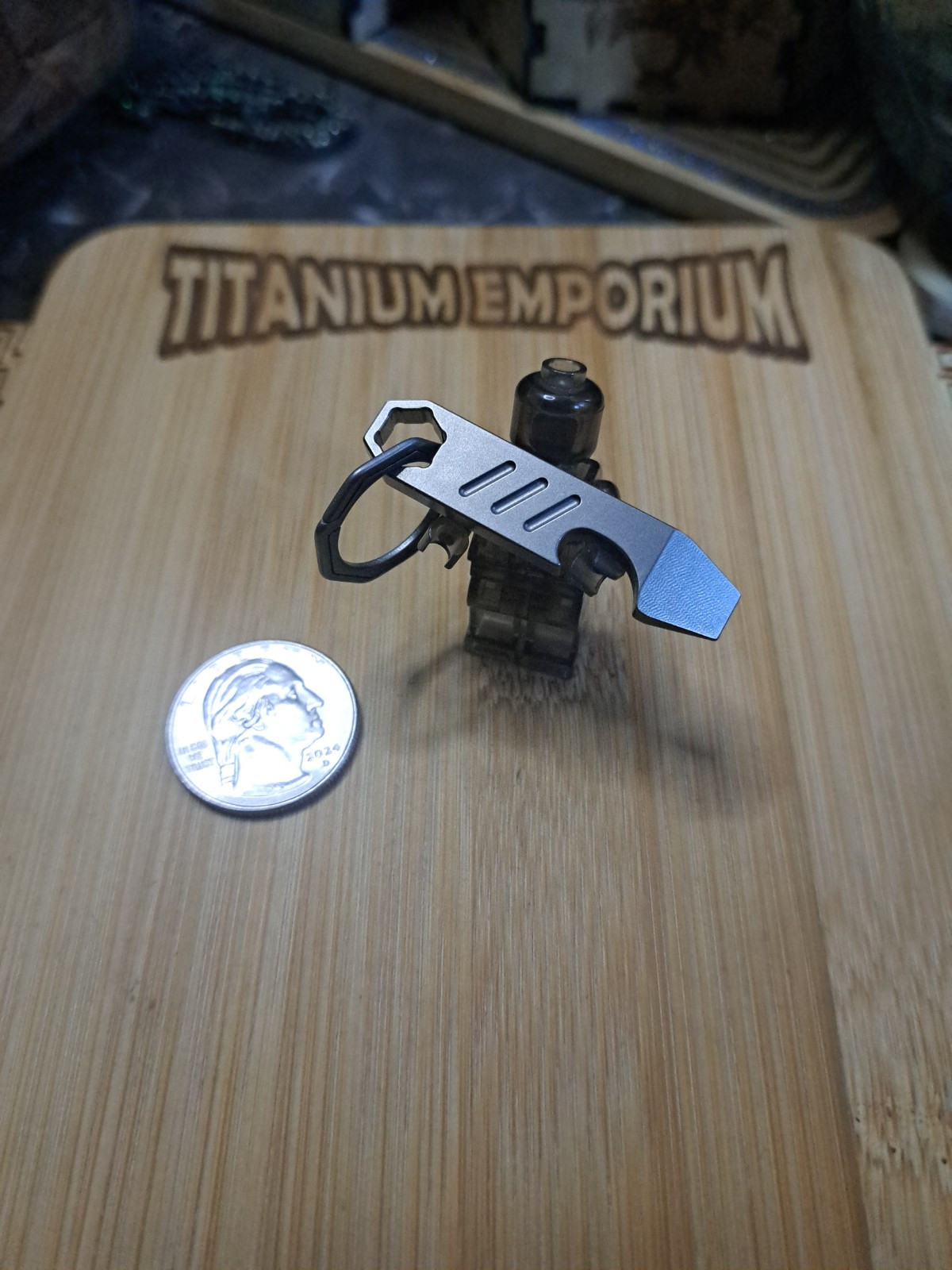 Mini EDC Titanium Keychain Bottle Opener