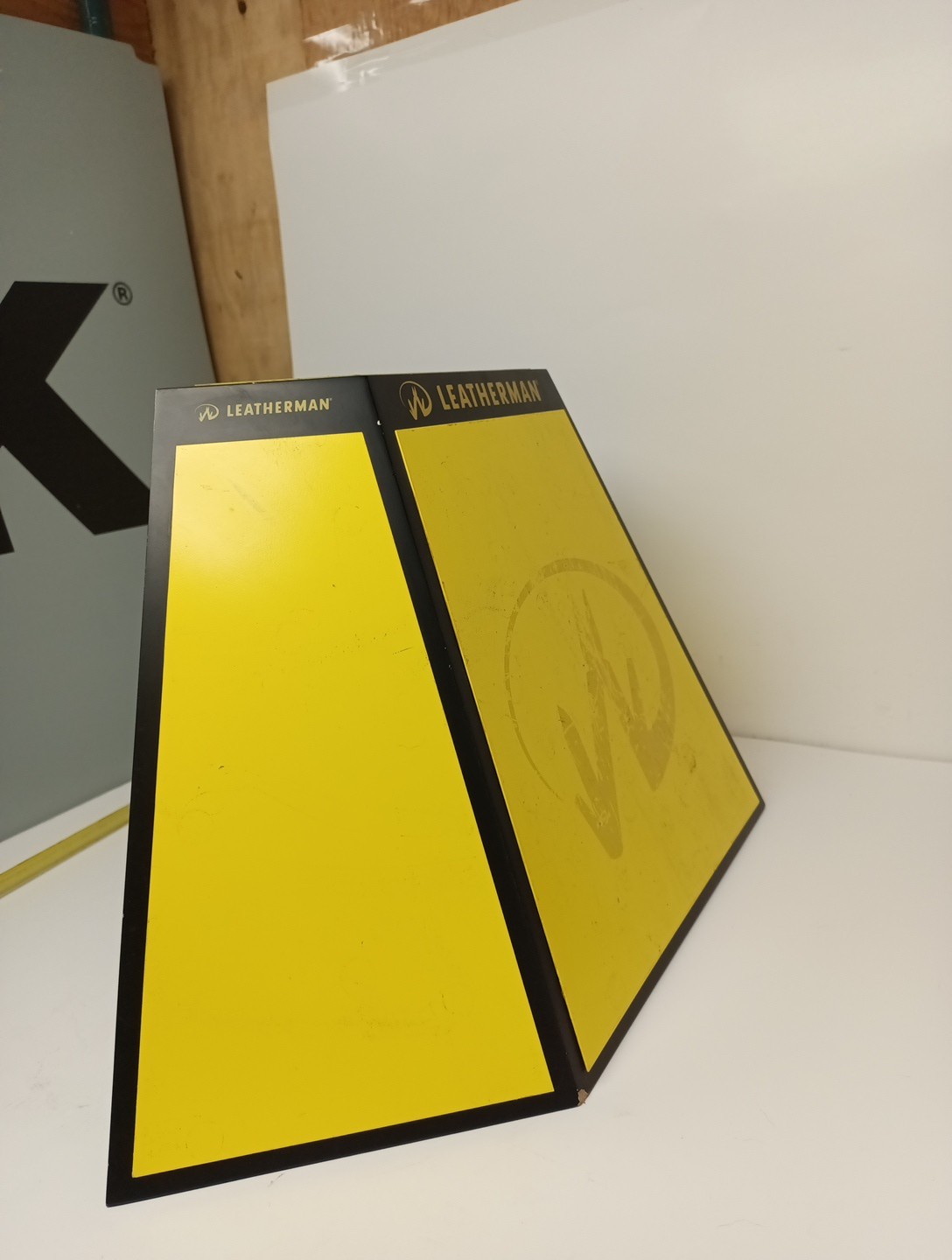 Leatherman Multi Tool Wood Store Display Advertising