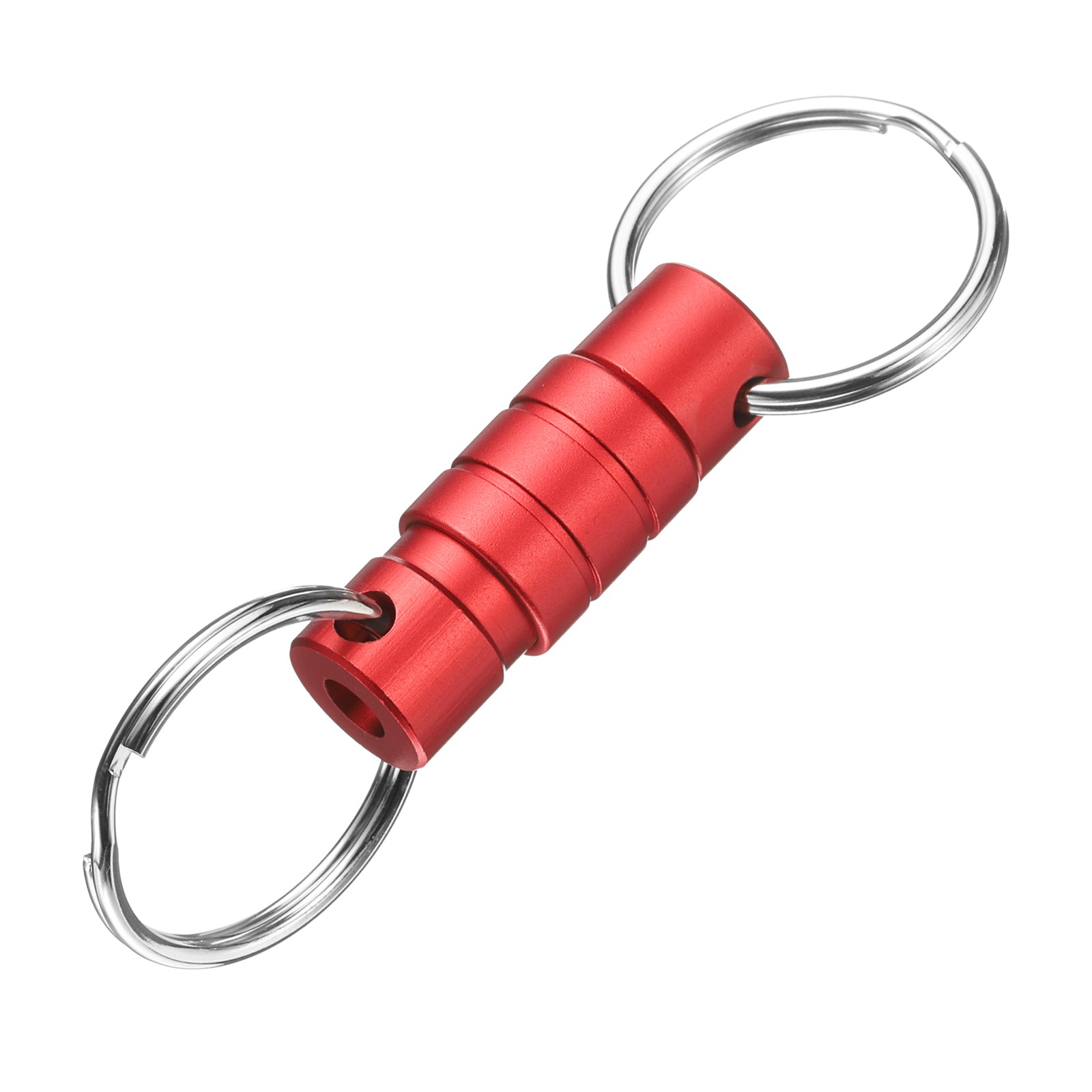 Quick Release Keychain, Detachable Pull Apart Key Rings Clip, Wine Red