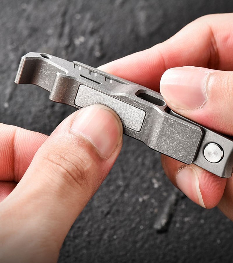 EDC Titanium Alloy Portable Multi Tools Nail Clippers Opener Hang Buckle File