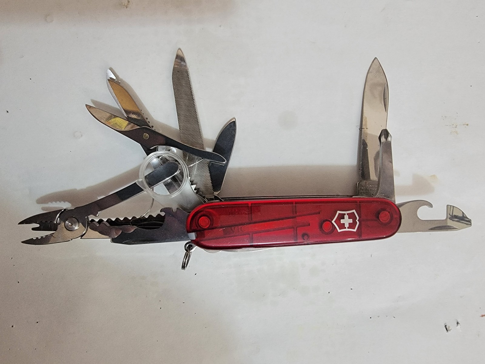 Victorinox Swiss Champ Red Swiss Army Knife 15+ Tools Scissors Corkscrew