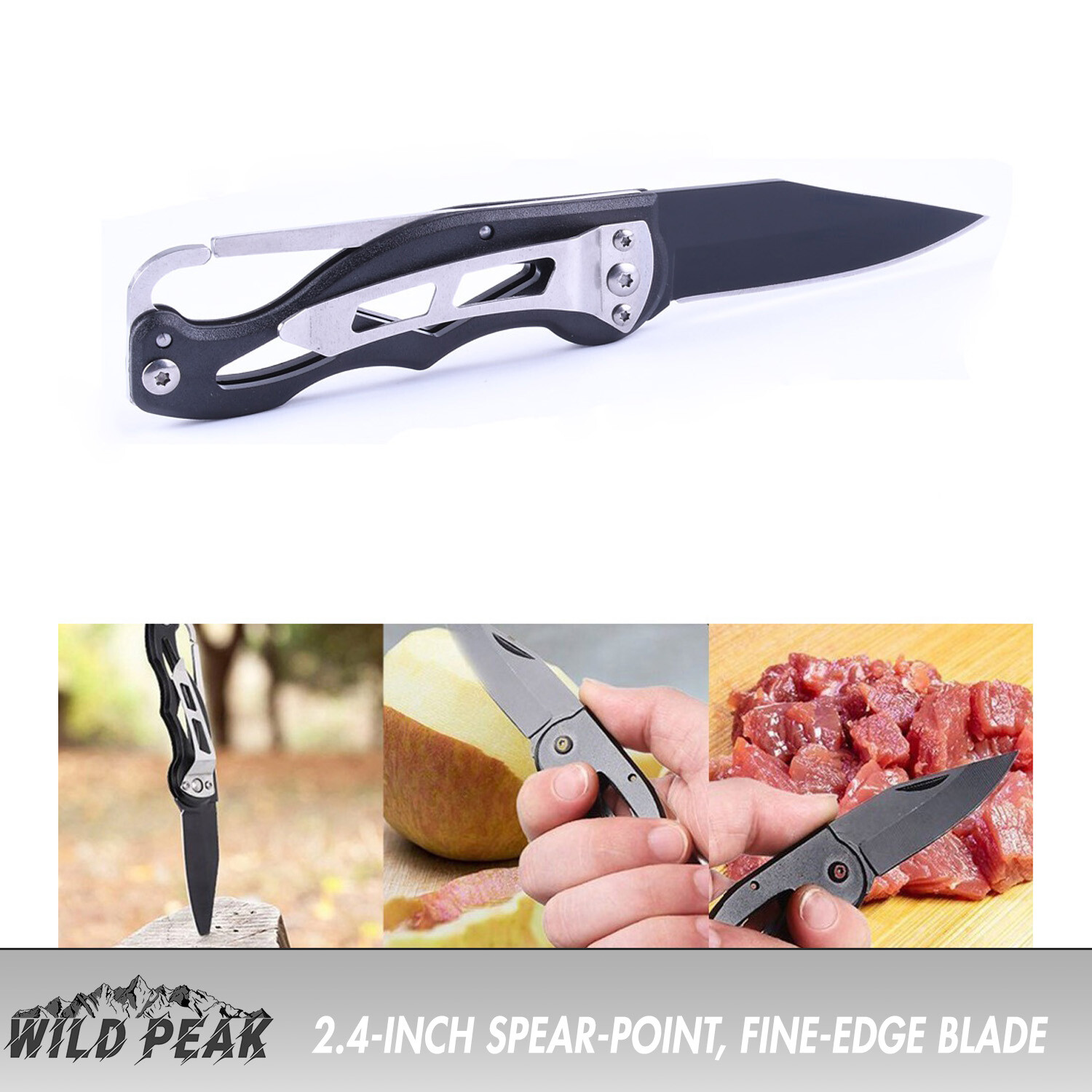 Wild Peak PREPARE-1 Survival Kit with Flashlight, Compass, Knife, Whistle, Card