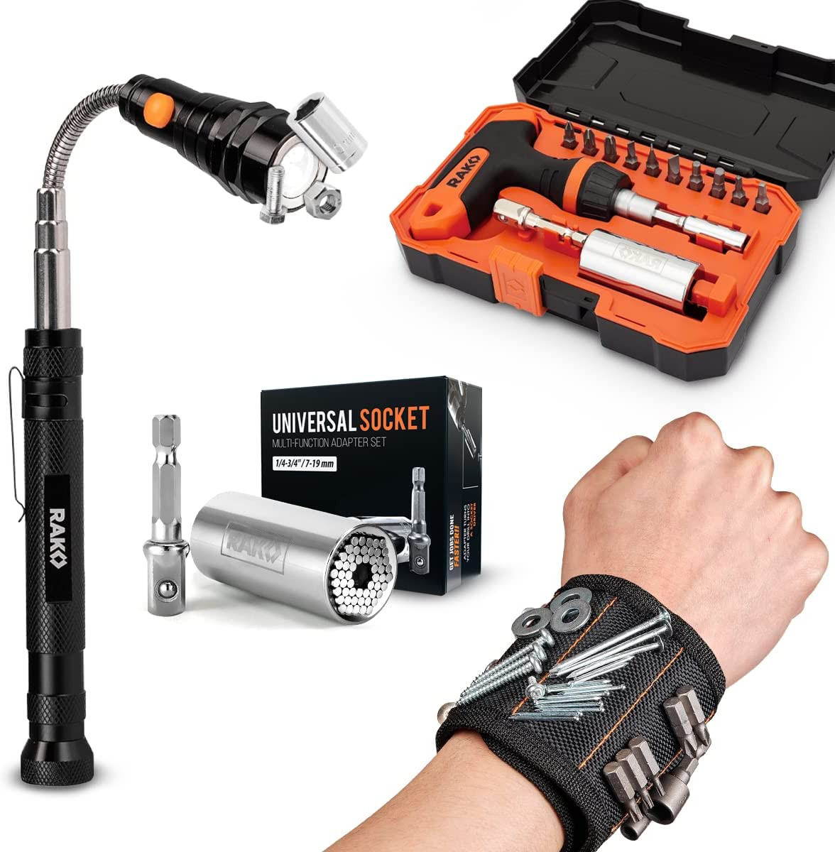 RAK Universal Socket Tool – Stocking Stuffer Gifts for Men – Adjustable Wrench a