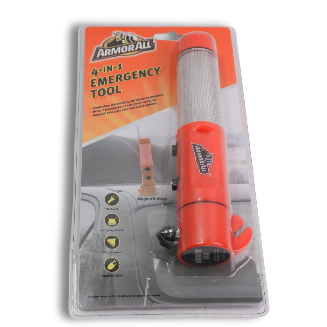 Emergency Tool Armor 4 in 1 ,glass breaker, beacon,Cutter and LEDflashlight, new