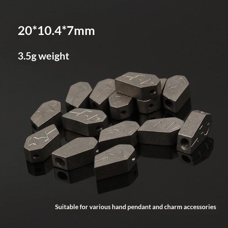 Titanium Alloy Knife Pendant Urban EDC Tactical Knife Trinket Stonewashed Finish
